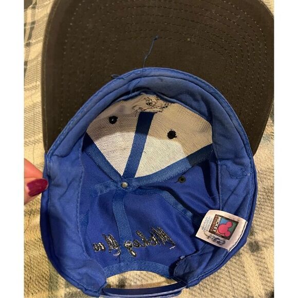 Vintage Disney Blue Mickey Mouse Adult SnapBack Hat - Picture 7 of 11